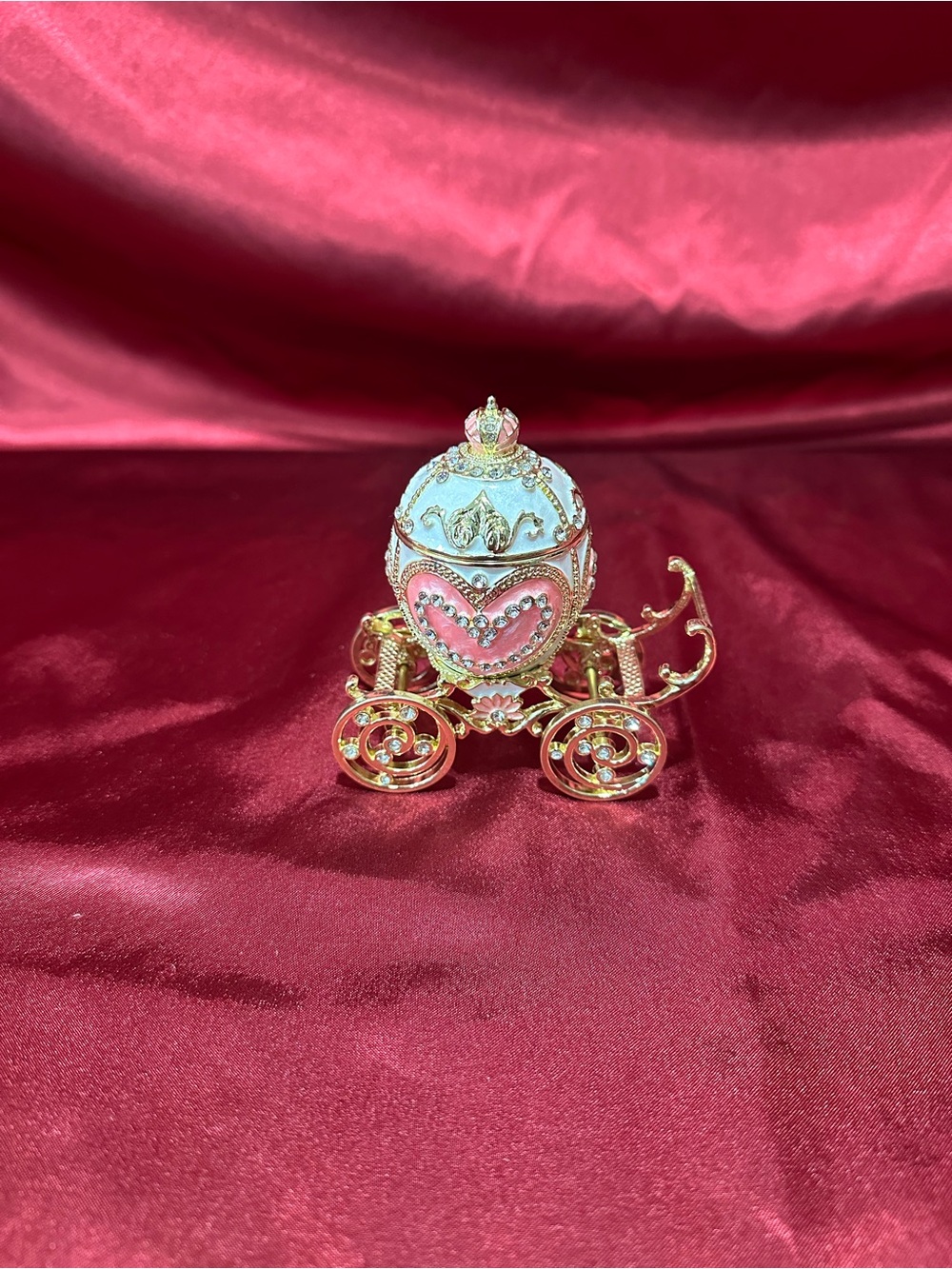 Jeweled Carriage Trinket Box